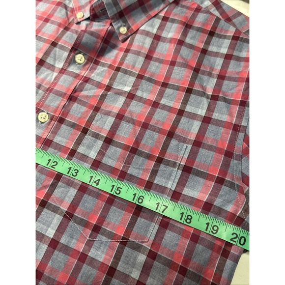 Bonobos Plaid Slim Fit Long Sleeve Oxford Shirt Button Down Blue/Pink Men's M - Picture 13 of 15